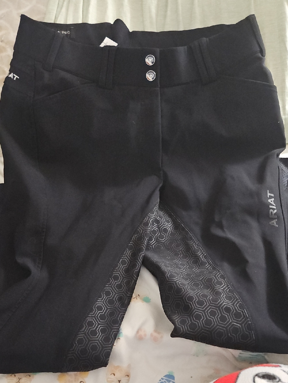 Ariat BREECHES  Black Equestrian Riding Pants with Silicone Knee Patch